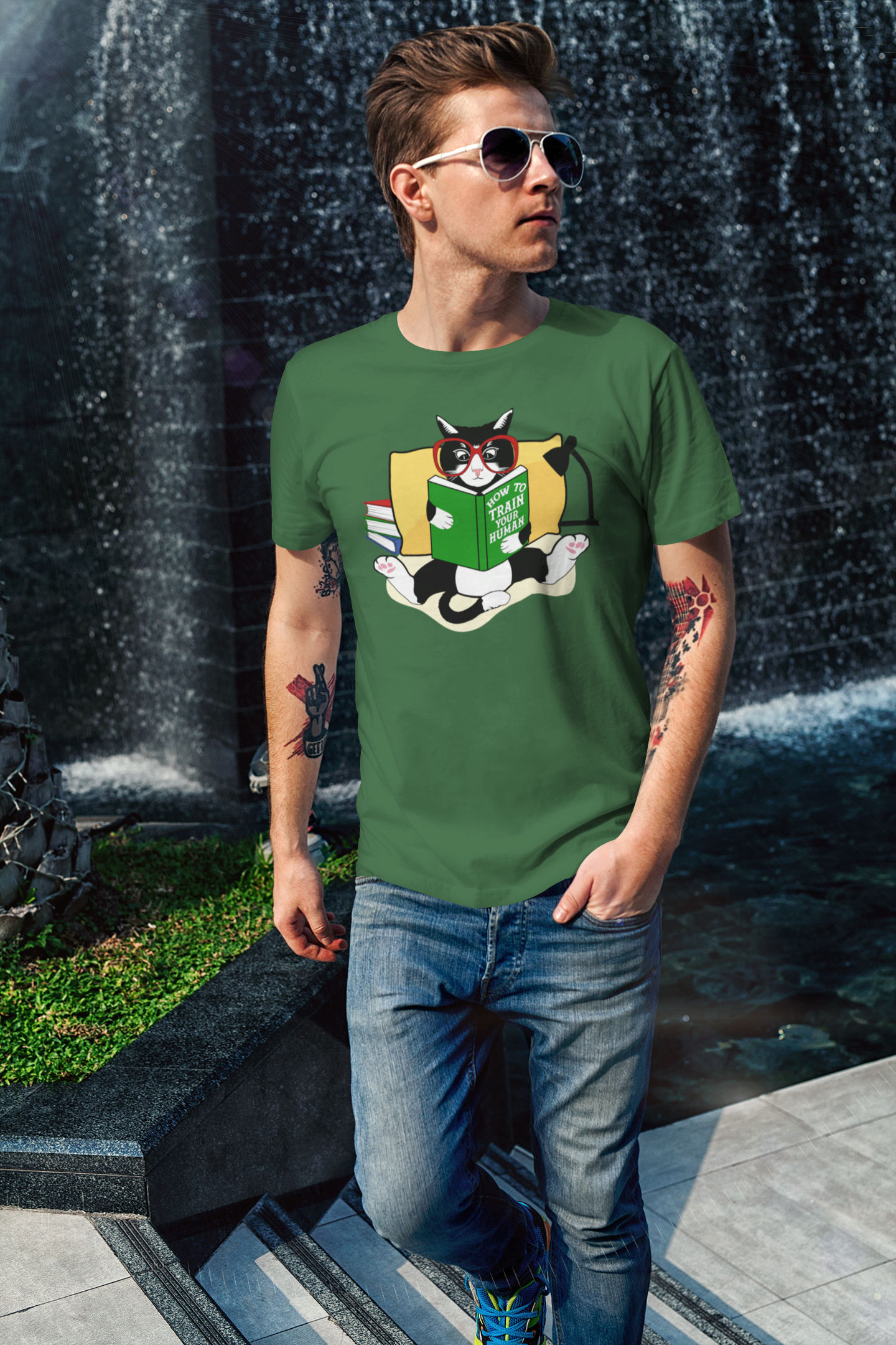 Funny Shirts for Cat Lovers, How To Train your Human Novelty T-Shirt